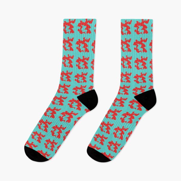 Item preview, Red Abstract Shape Design on a Light Blue Background designed and sold by ThisNThatImages.