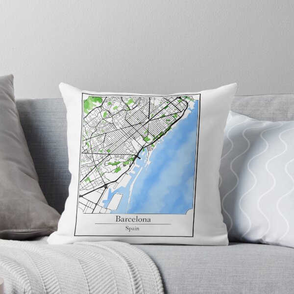 Item preview, Watercolor Art Map of Barcelona, Spain designed and sold by Mount-Molehill.