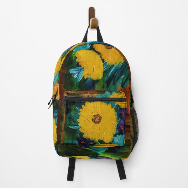 Item preview, Sunflowers and mixed flowers in gold vase  designed and sold by kkartwork.