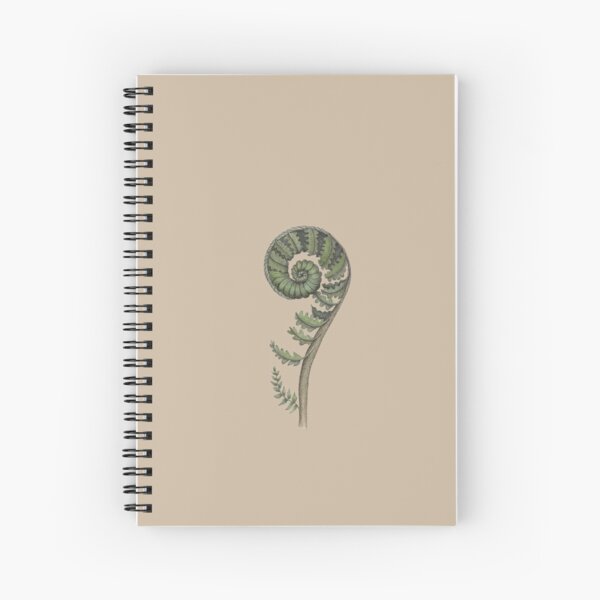 Delicate fiddlehead fern Spiral Notebook