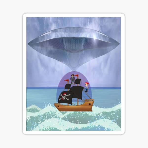 Item preview, Where Have All The Pirates Gone - UFO Alien Abduction Spacecraft designed and sold by KeysTreasures.