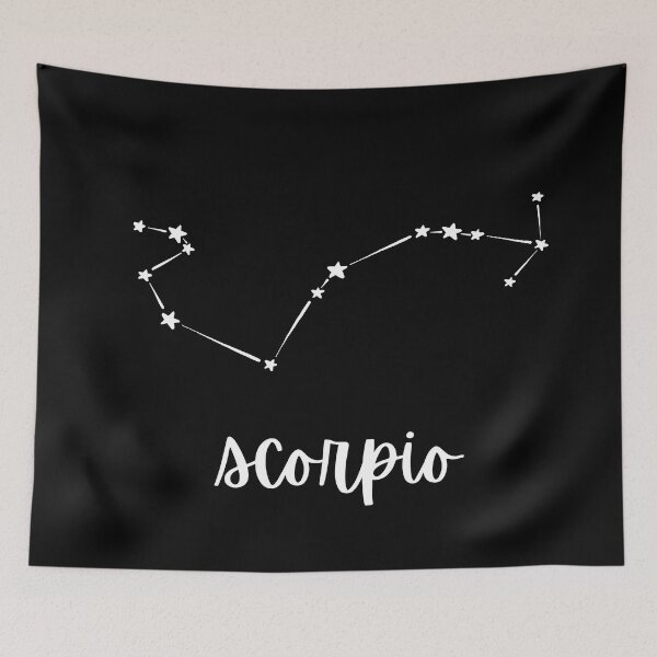 Item preview, minimalist scorpio constellation in black and white  designed and sold by neopop.