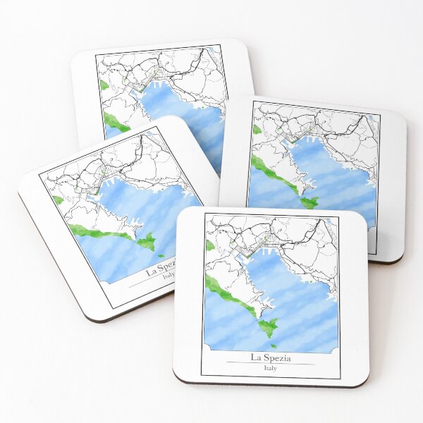 Item preview, Watercolor Art Map of La Spezia, Italy designed and sold by Mount-Molehill.