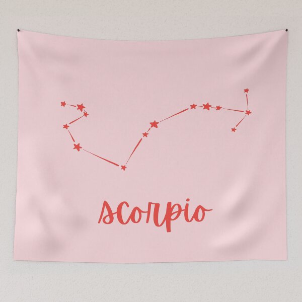 Item preview, minimalist scorpio constellation in red and pink designed and sold by neopop.
