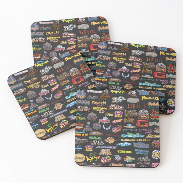 Roller Coasters Coasters (Set of 4)