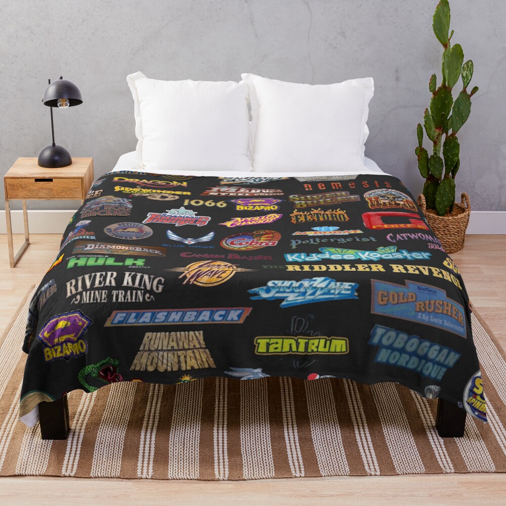 Roller Coasters Throw Blanket