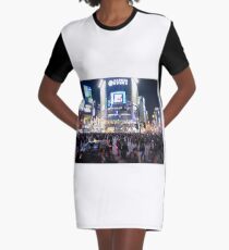 Shibuya Crossing Graphic T-Shirt Dress
