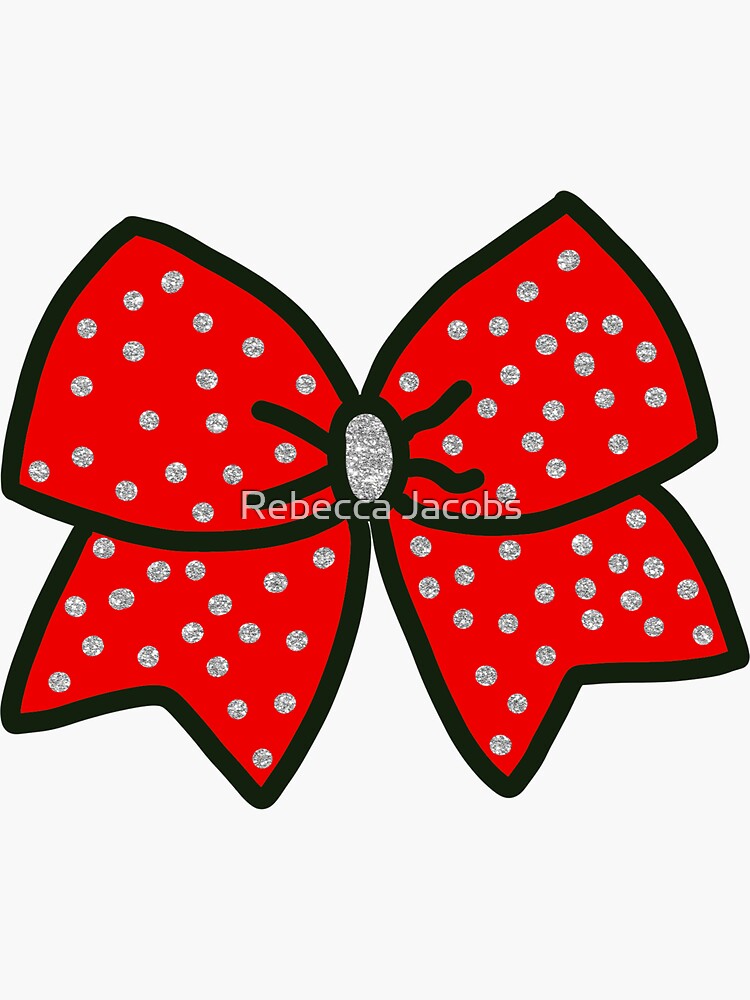 Sticker red bow 