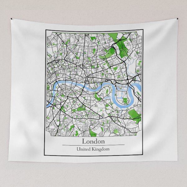 Item preview, Watercolor Art Map of London, England designed and sold by Mount-Molehill.