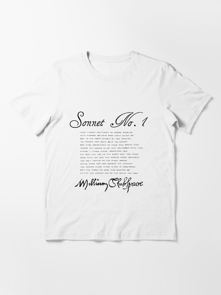 Alternate view of Shakespeare Sonnet No. 1 Essential T-Shirt