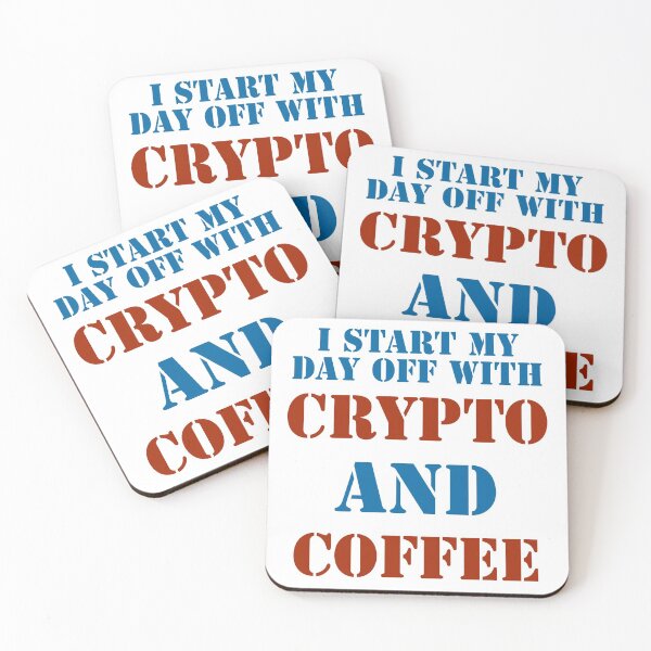 Item preview, I start my day off with coffee and crypto designed and sold by 2Cheesy4U.