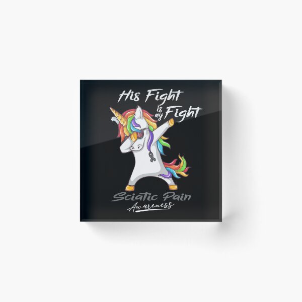 Item preview, Unicorn His Fight Is My Fight Sciatic Pain Awareness designed and sold by rechardtee.
