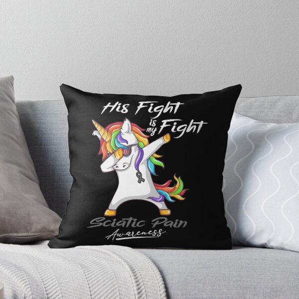 Item preview, Unicorn His Fight Is My Fight Sciatic Pain Awareness designed and sold by rechardtee.