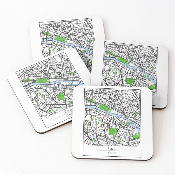 Item preview, Watercolor Art Map of Paris, France designed and sold by Mount-Molehill.