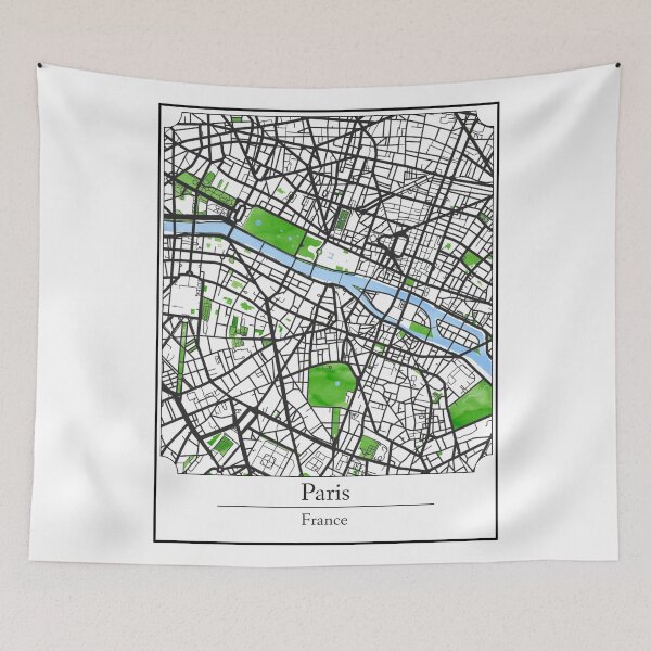 Item preview, Watercolor Art Map of Paris, France designed and sold by Mount-Molehill.