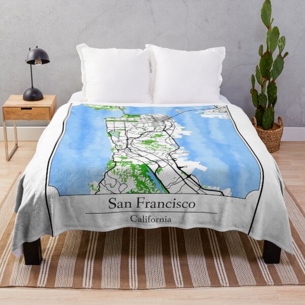 Item preview, Mapa de acuarela de San Francisco, California designed and sold by Mount-Molehill.