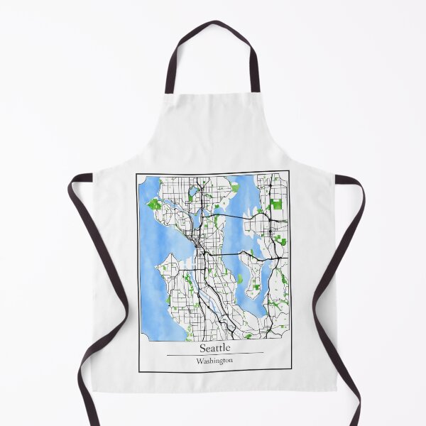 Item preview, Watercolor Art Map of Seattle, Washington designed and sold by Mount-Molehill.