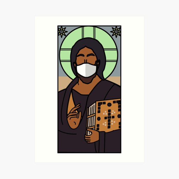 Masked Jesus Icon Art Print