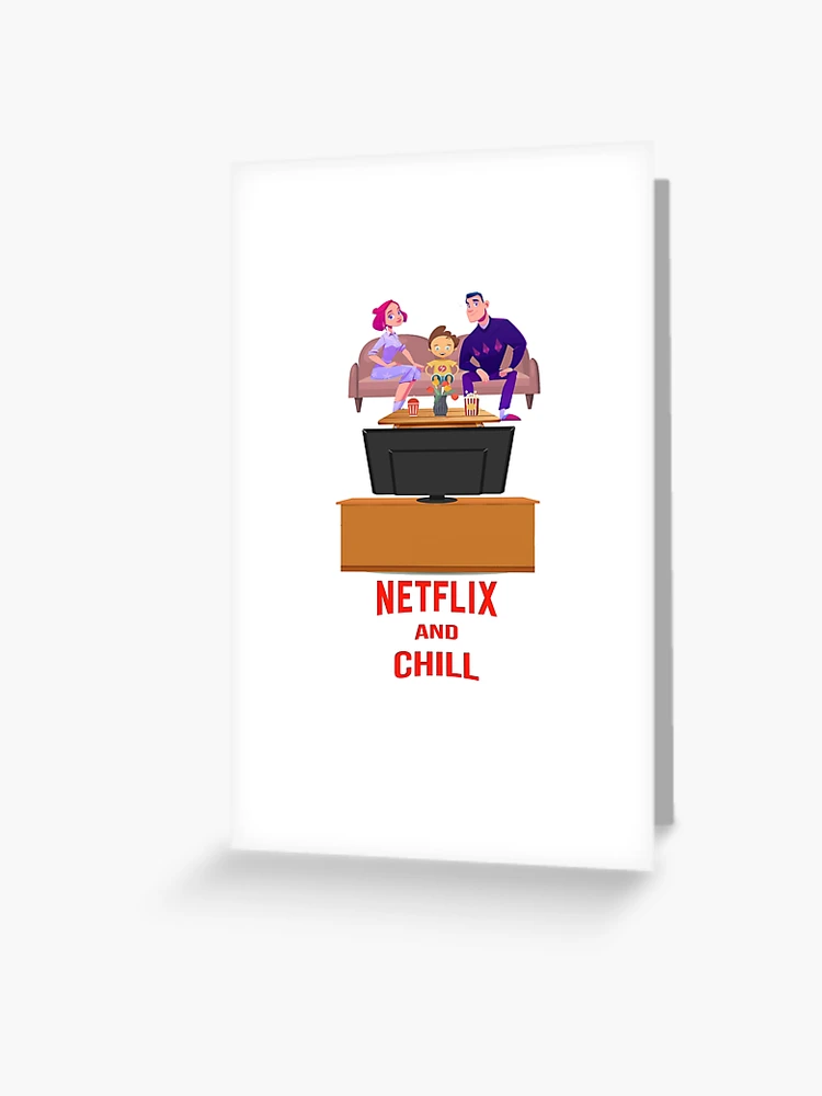 Carte de vœux for Sale avec l'œuvre « Netflix et chill » de l'artiste THRU