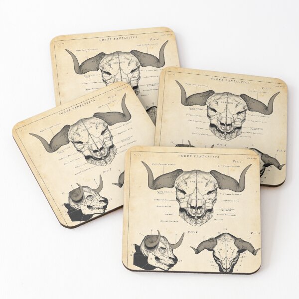 Item preview, Minotaur Skull - Vintage Illustrated Poster designed and sold by IconicDigital.