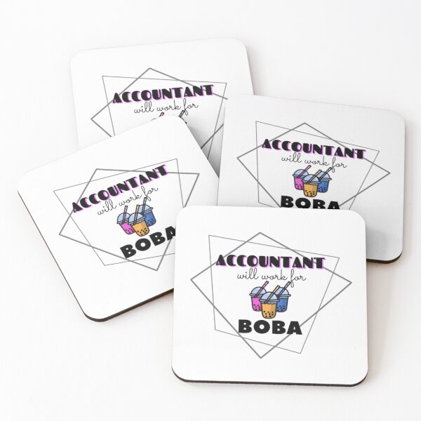 Item preview, Accountant will work for boba bubble tea designed and sold by lalashellsArt.
