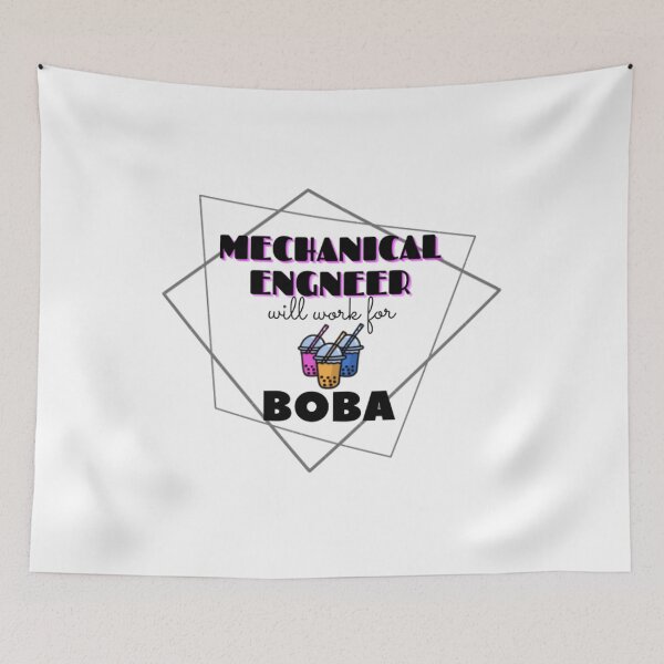 Item preview, Mechanical Engineer will work for boba bubble tea designed and sold by lalashellsArt.
