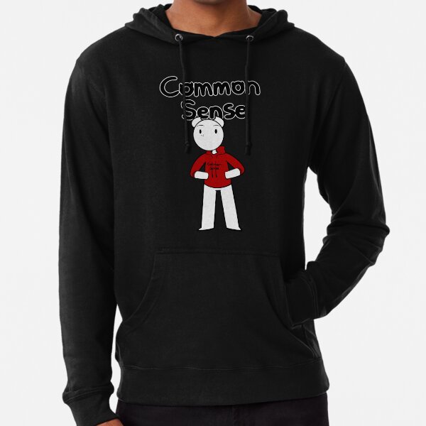 Red common sale sense hoodie