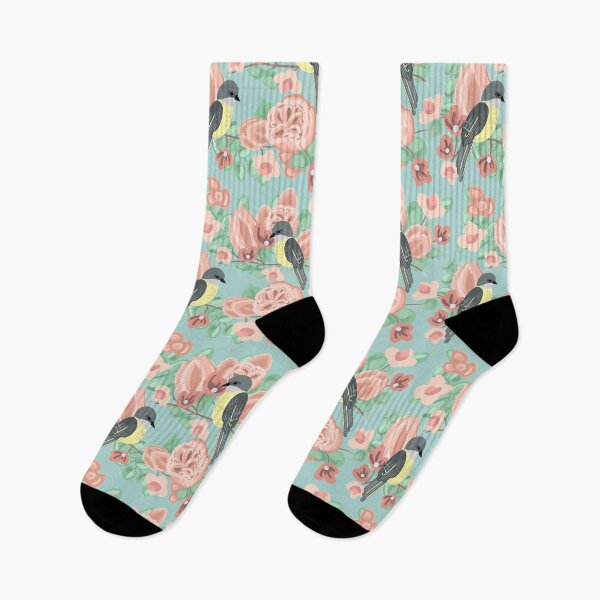 Item preview, Pink Peonies and Songbirds Floral Pattern designed and sold by GildedMiddleWay.