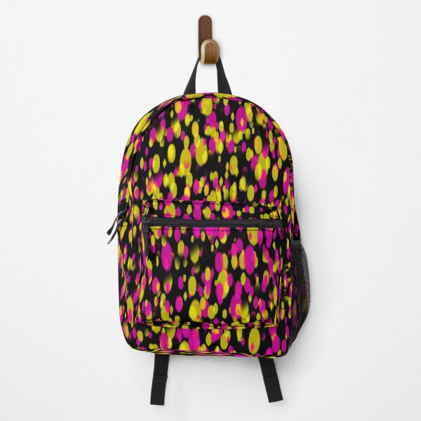 Item preview, little dots pattern pink and yellow color (black background) designed and sold by riceayoj.