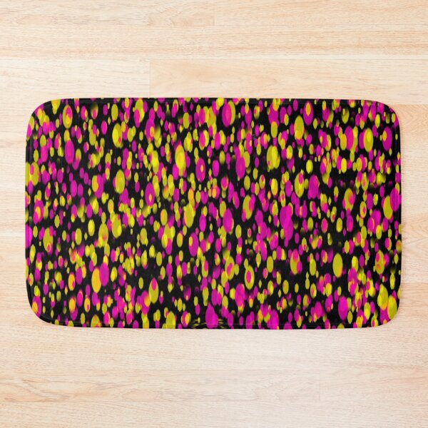 Item preview,  little dots pattern pink and yellow color  (black background) designed and sold by riceayoj.