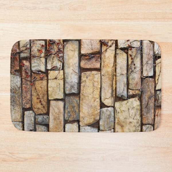 Item preview, Stone wall texture with climbing plants designed and sold by CatCarrot.