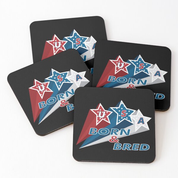 Item preview, USA Born & Bred (on black) designed and sold by PawsitiveMum.