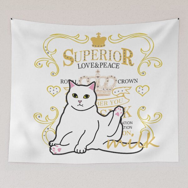 Item preview, white chic cat design. lovesick2. designed and sold by dadamda.