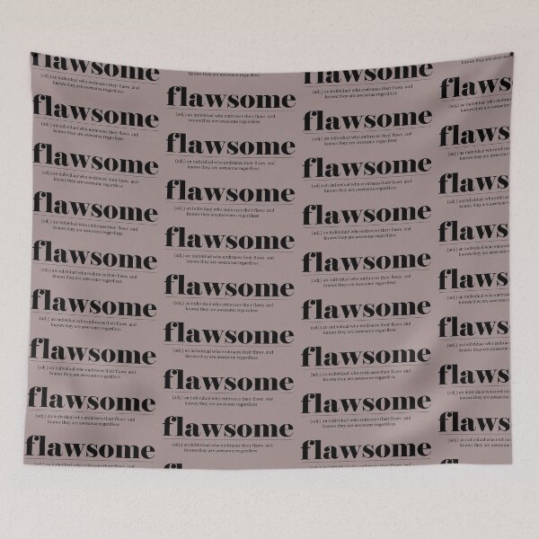Item preview, Flawsome word definition, dictionary designed and sold by MelanieMerches.