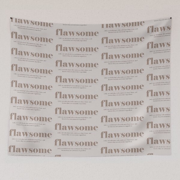 Item preview, Flawsome word definition, dictionary designed and sold by MelanieMerches.