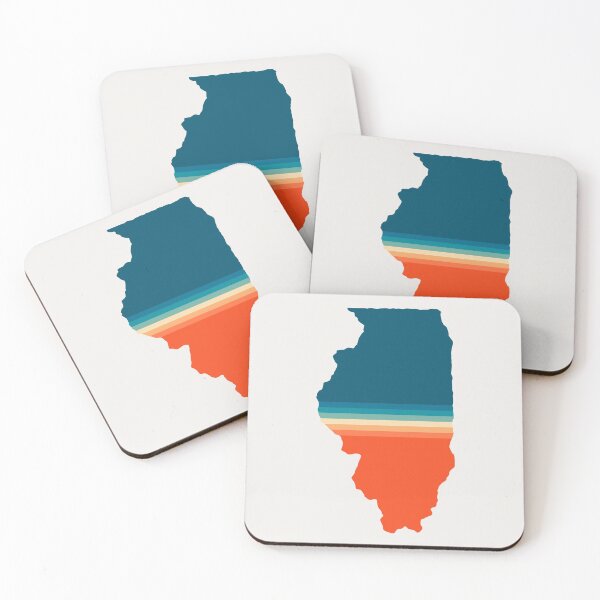 Item preview, Illinois State Retro Map designed and sold by Texterns.