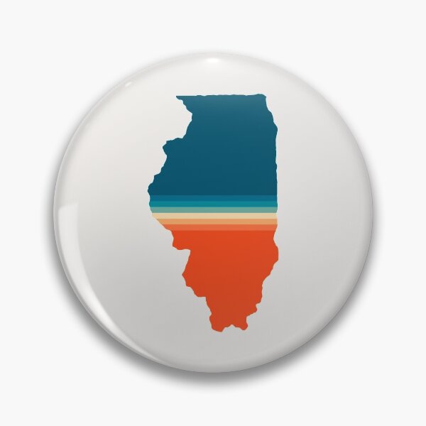 Item preview, Illinois State Retro Map designed and sold by Texterns.