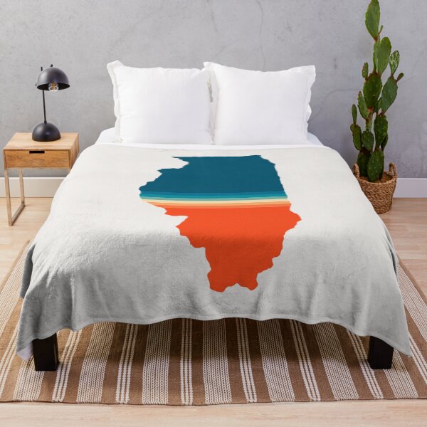 Item preview, Illinois State Retro Map designed and sold by Texterns.