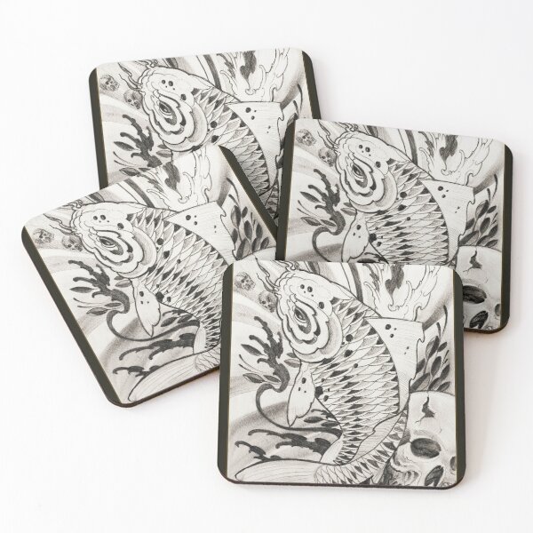 Item preview, koi fish by Luke Red designed and sold by lukeredtattoo.