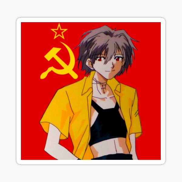 Vista previa del artículo con la obra «kaworu comunista», diseñado y vendido por moochaa9.