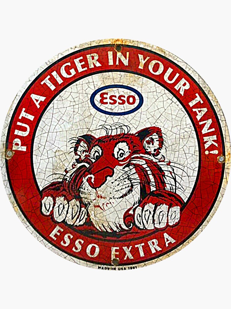 Esso Boy oil 2x 75mm Motorcycle decal Sticker Badge tank Fairing 
