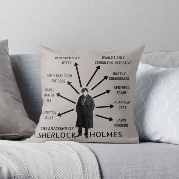 The Anatomy of Sherlock Holmes Throw Pillow