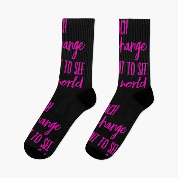 Item preview, Teach The Change You Want To See In The World On Black Background designed and sold by UncleStuScience.