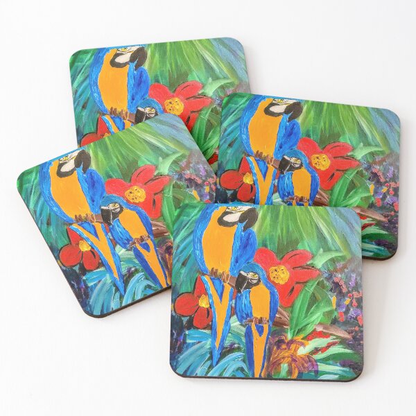 Item preview, Two parrots in the jungle  designed and sold by kkartwork.