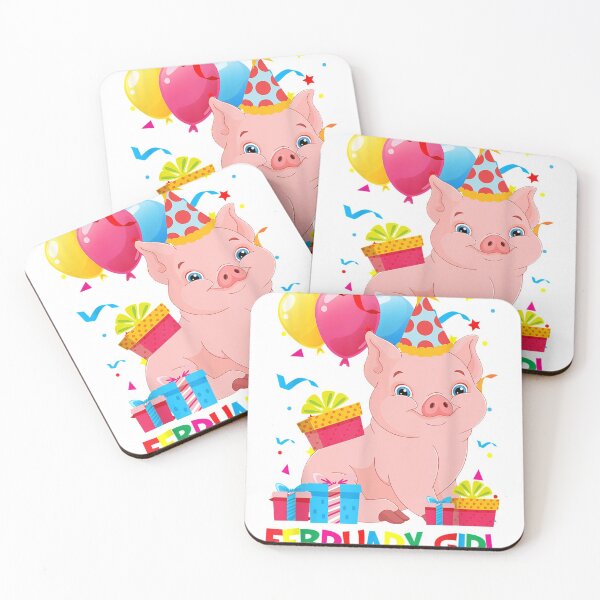 Item preview, Birthday Cute February Pig Girl  designed and sold by mylahKristian.