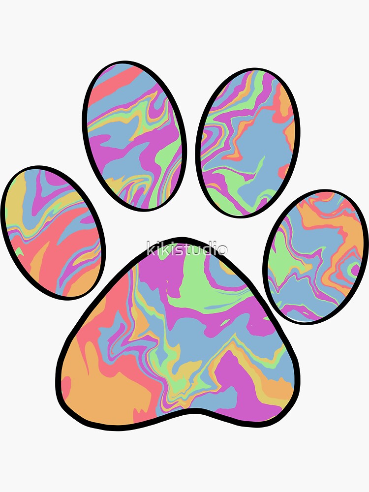Pastel Paw Prints Vinyl