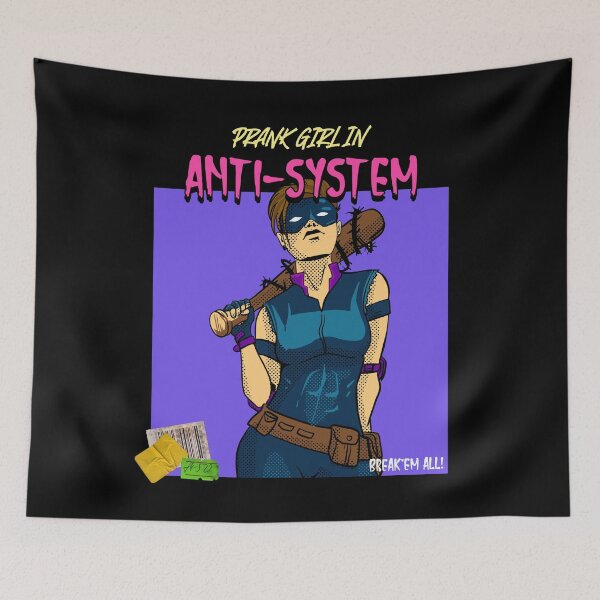Item preview, Prank Girl in Anti System. Fake Vintage Comic Book Cover. designed and sold by shirtdan.