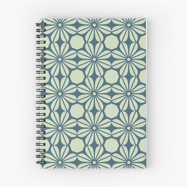 Item preview, Green/Blue Geometric Flowers designed and sold by sarabethtextile.