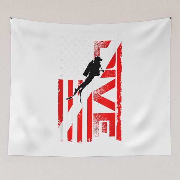 Item preview, Dive Usa Flag Scuba Diving Lover Bubby Funny Sport Hobby  designed and sold by mylahKristian.