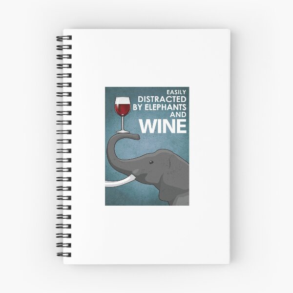 Item preview, Easily Distracted By Elephants And Red Wine Poster designed and sold by Lindberg-06.